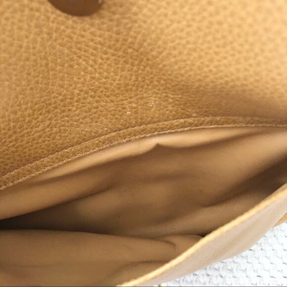 Mark Cross Vintage Tan Leather Rectangular Front Flap Top Zipper Crossbody Bag - Picture 13 of 14